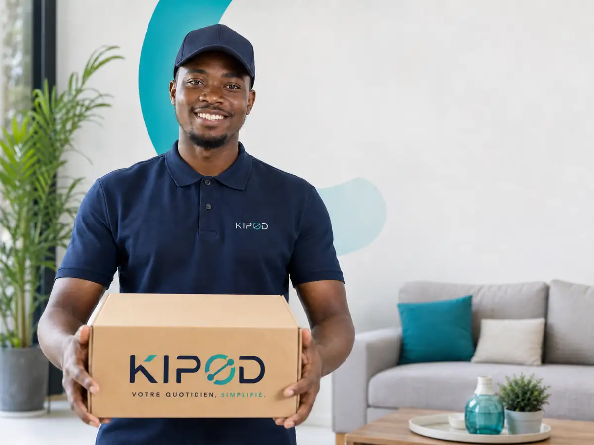 Livreur KIPOD remettant un colis